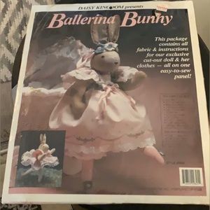 Daisy Kingdom Ballerina Bunny with fabric and instructions Sealed